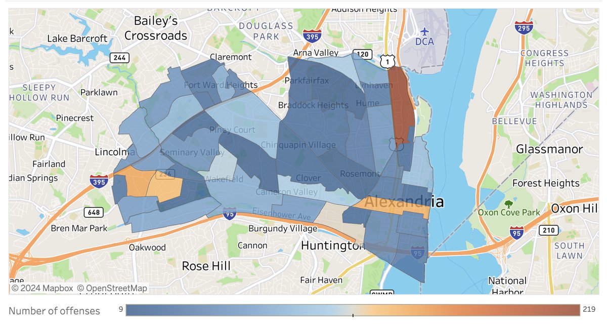 Theft increases, other crimes decline in Alexandria so far in 2024