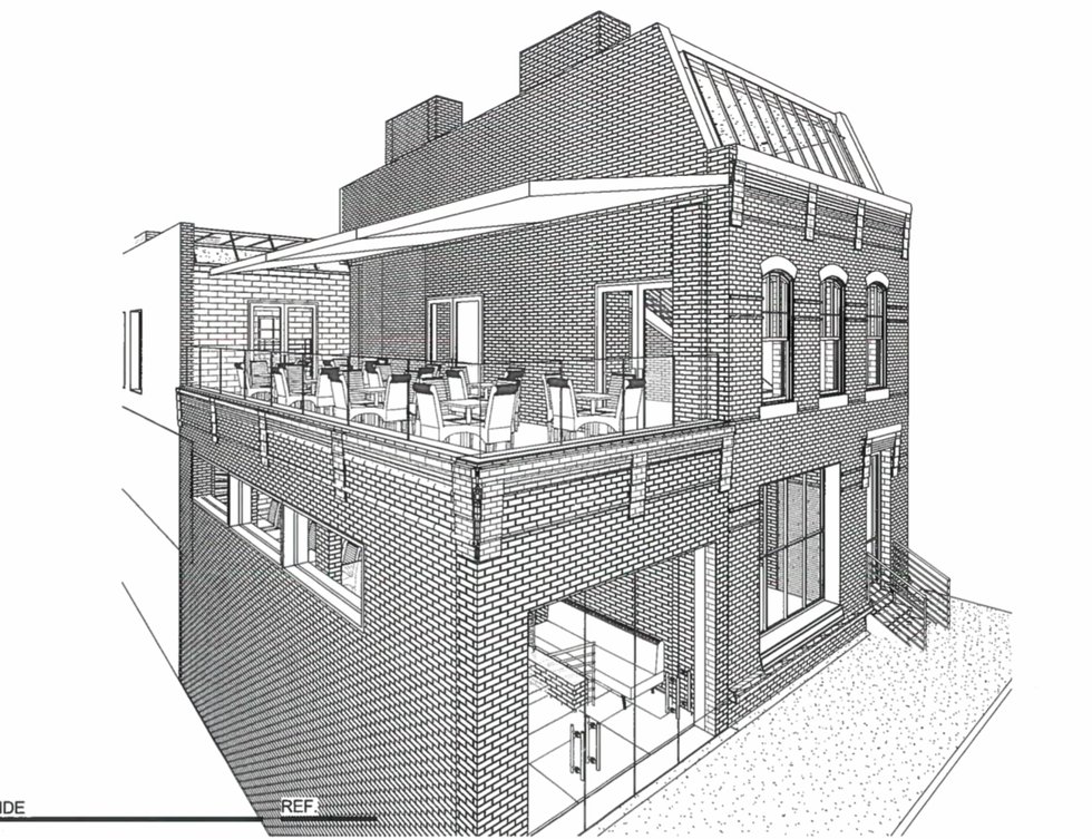 Proposed rooftop dining at 219 Restaurant