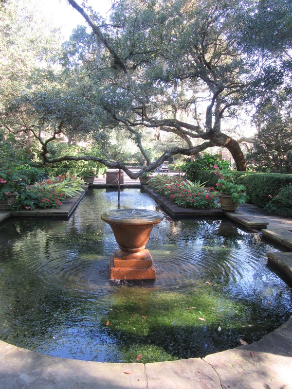 At Bellingrath Gardens and Home, a garden behind the home.