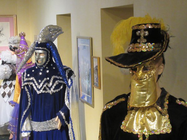 Costumes on display at the Carnival Museum